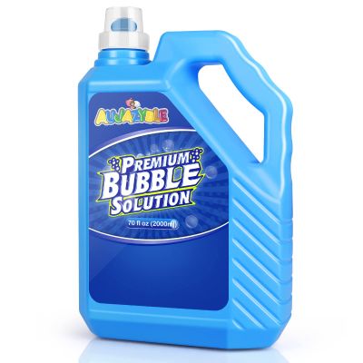 Bubble Solution Refill 70 OZ | Pre-Mix Premium Bubble Refill Solution No Measuring Required | Bubbles for Kids | Bubbles Refills | Bubbles Bulk | Bubble Machine Solution | Kids Easy Grip Bottle