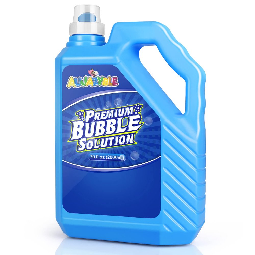 Bubble Solution Refill 70 OZ | Pre-Mix Premium Bubble Refill Solution No Measuring Required | Bubbles for Kids | Bubbles Refills | Bubbles Bulk | Bubble Machine Solution | Kids Easy Grip Bottle