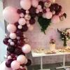 140Pcs DIY BurgundyGarland Balloons Kits with 18/12/10/5Inch Metallic ChromeBalloons for Birthday Party Celebration Graduation Wedding Baby Shower Ceremony Anniversary Balloon Chain. (Burgundy) view 3