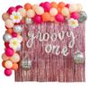 Groovy One Party Decorations Girl (95 Piece Set) One Groovy Baby Birthday Decorations Girl Kit I Groovy Party Decorations I 1st Birthday Party Decorations view 1