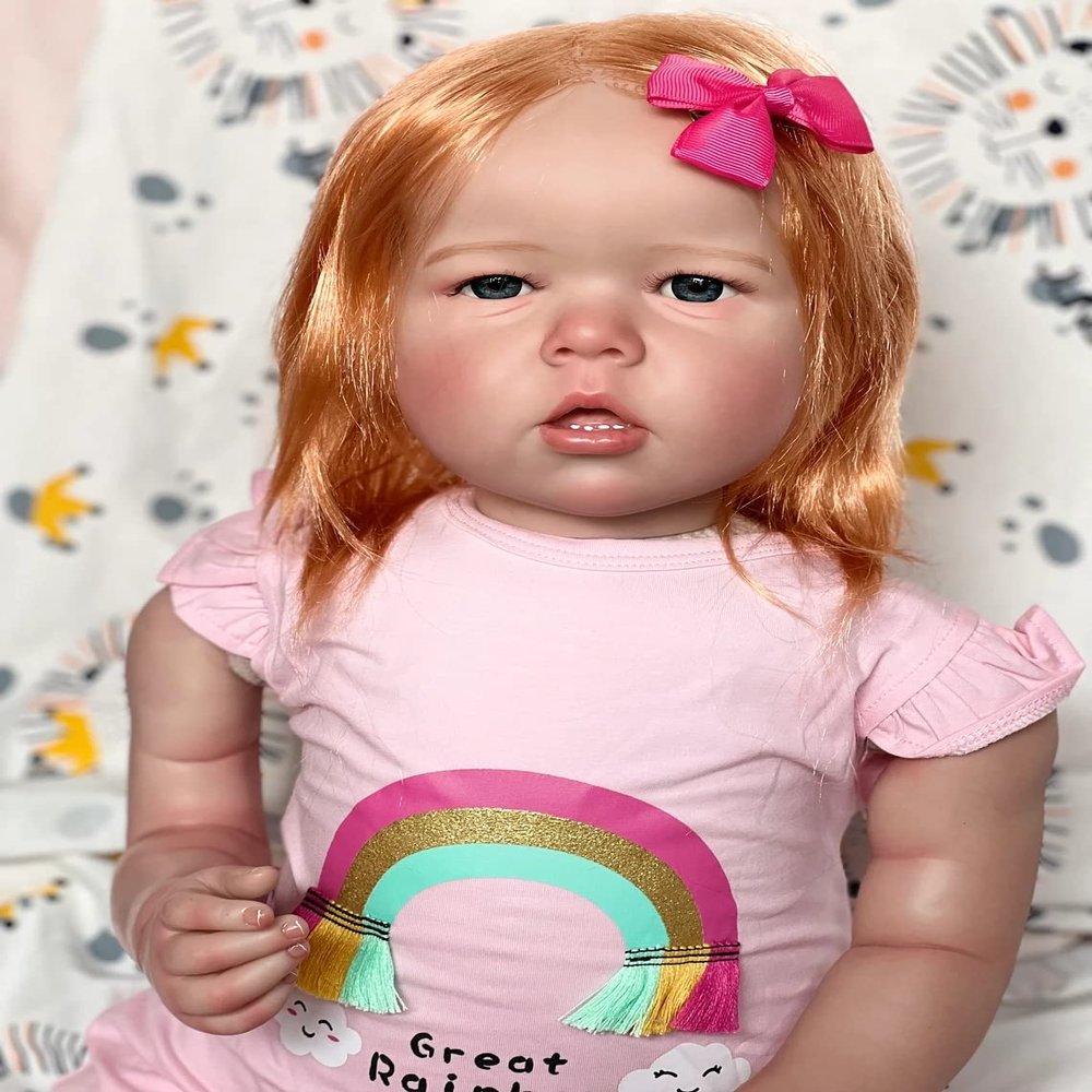 Pinky Reborn Baby Doll Boy 28 Inch Newborn Baby Doll Toddler Reborn Doll Soft Silicone Vinyl Lifelike Baby Dolls for Kids Age 3+
