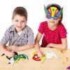 Sosation 36 Pcs Color Your Own Hero Masks DIY Blank Paper Masks with Ropes for Kids Birthday Party Graffiti Craft(Cute Style) view 4