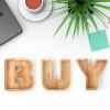 WOOD CITY Letter Piggy Bank for Adults Boys Girls Kids, Wooden 9 inch Large Personalized Bills and Coins Bank Money Box, Customized Name DIY Creative Gift for Real-Money, Alphabet Decorations (Y) view 4