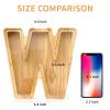 WOOD CITY Letter Piggy Bank for Adults Boys Girls Kids, Wooden 9 inch Large Personalized Bills and Coins Bank Money Box, Customized Name DIY Creative Gift for Real-Money, Alphabet Decorations (W) view 2