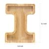 WOOD CITY Letter Piggy Bank for Adults Boys Girls Kids, Wooden 9 inch Large Personalized Bills and Coins Bank Money Box, Customized Name DIY Creative Gift for Real-Money, Alphabet Decorations (I) view 2