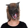 HAOZAIKEJI Halloween Scary Head Mask, Horror Animal Full Head Mask Death Witch Zombie Cosplay Costume Creepy Party Decoration Supplies (brown wolf) view 2