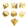 LUOZZY Acrylic Multi-Sided Dice Set Engraved Number Dice Party Game Supplies (Gold) view 1
