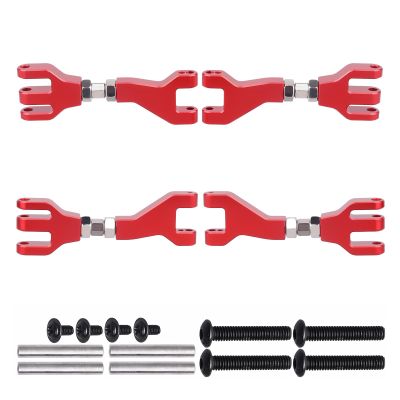 AllinRC Aluminum Upper Suspension Arms Front & Rear for Redcat 1/10 Blackout XTE XBE SC Replacement of BLH-0001GM BS213-002 (Red)