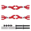 AllinRC Aluminum Upper Suspension Arms Front & Rear for Redcat 1/10 Blackout XTE XBE SC Replacement of BLH-0001GM BS213-002 (Red) view 1