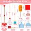 WHOHOLL Wooden Kids Cleaning Toy Set Toddler Broom and Dustpan Set for Housekeeping 9 Pcs Broom and Mop Set for Toddlers 3-6, Cleaning Toys with Sponge, Christmas Birthday Gifts for Boys Girls view 4