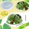Cotiny 24 Pack Kids Army Helmets Plastic Camouflage Hats Soldier Costume Caps for Teens Halloween Costume Accessories Camo Party Supplies (Color Set 1) view 2