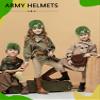 Cotiny 24 Pack Kids Army Helmets Plastic Camouflage Hats Soldier Costume Caps for Teens Halloween Costume Accessories Camo Party Supplies (Color Set 1) view 3