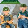 Cotiny 24 Pack Kids Army Helmets Plastic Camouflage Hats Soldier Costume Caps for Teens Halloween Costume Accessories Camo Party Supplies (Color Set 1) view 4