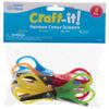 Baker Ross FC938 Rainbow Colour Scissors - Pack of 8, Kids Scissors and Scrapbooking Supplies, Paper and Card Crafting view 1