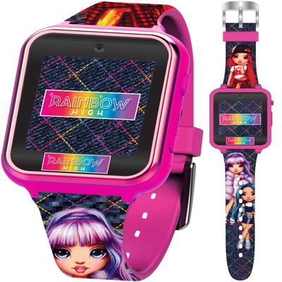 Rainbow High Kids Smartwatch with 10 Changeable Watch Faces, 3 Wallpapers, Video and Voice Recorder, Step Tracker, Fun Learning Games, Alarm, Timer, Stopwatch, and Calculator  Fits Wrists 5.5"-8.0"