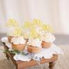 Rsstarxi 24 Pack 50th Anniversary Cupcake Toppers Glitter Cheers to 50 Years Wedding Cupcake Picks for Happy 50th Anniversary Birthday Retirement Party Cake Decorations Supplies Gold view 3