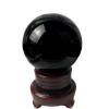 FOMNKKN Natural Crystal Obsidian Magic Ball Divination Fortune-Telling with Base view 1