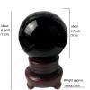 FOMNKKN Natural Crystal Obsidian Magic Ball Divination Fortune-Telling with Base view 3
