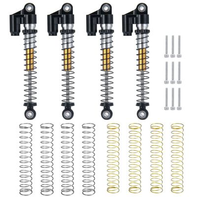 1/24th 48mm RC Car Shocks Aluminum Alloy Absorber Damper for All AXIAL SCX24 AXI90081 Deadbolt AXI00005/AXI00006 (Black)