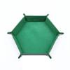 DAMAJI Portable Folding Dice Rolling Tray Set for Table Games - PU Leather and Velvet Holder Storage Box view 1