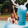 Pool Float Airbeds Beach Seaside Inflatable Recliner Floating Row Elk Mount Adult Water Inflatable Bed Sofa 274 * 119 * 139cm for Chilling in The Pool view 4