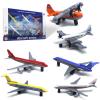 Crelloci Toy Airplane 6 Pack Mini Diecast Aircraft, Playset Includes Glider and Airlines Planes for Birthday Party Favor Toys for Kids Boys and Girls view 1