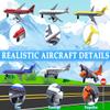 Crelloci Toy Airplane 6 Pack Mini Diecast Aircraft, Playset Includes Glider and Airlines Planes for Birthday Party Favor Toys for Kids Boys and Girls view 3