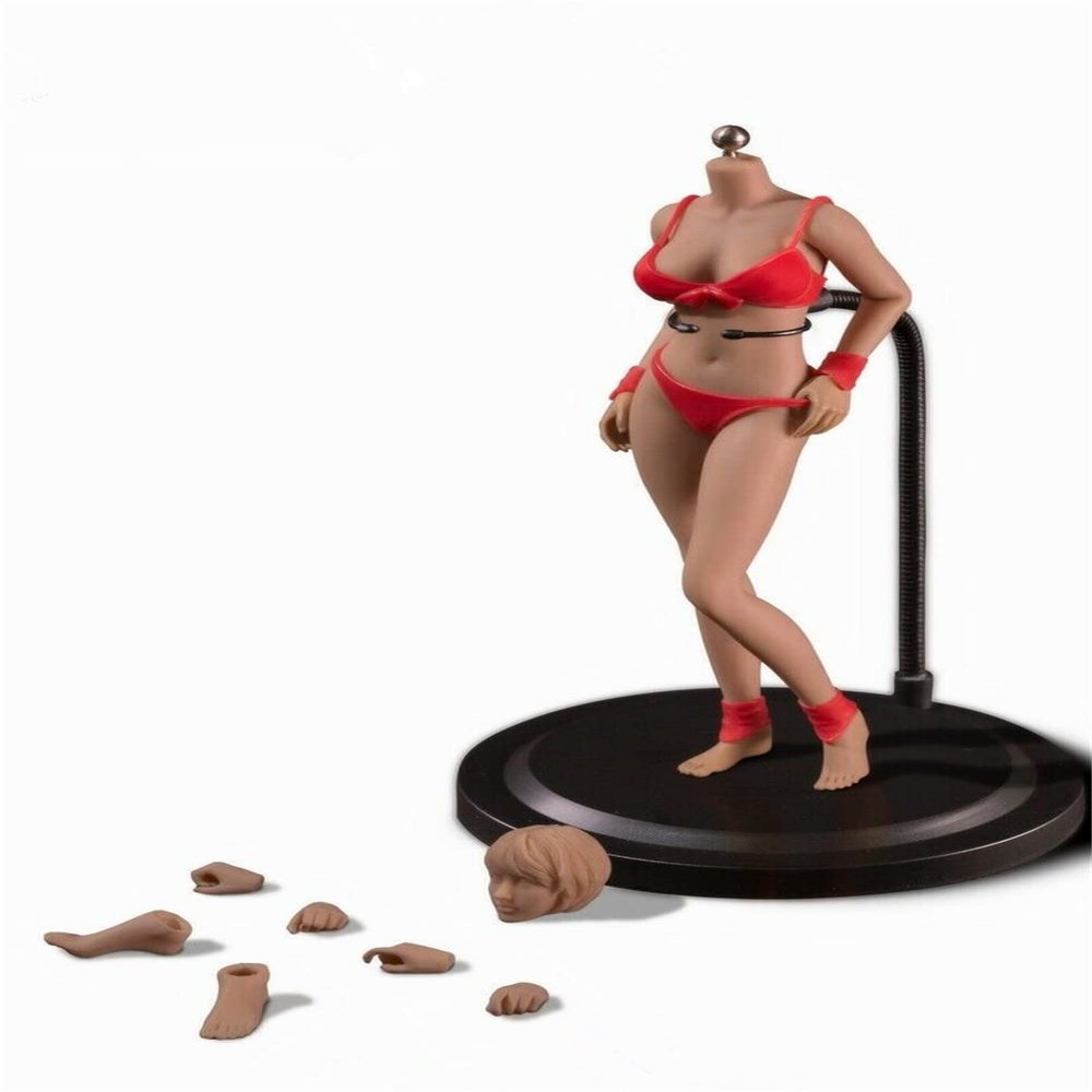 1/12 Scale Female Action Figure, 6 inch Girl Super-Flexible Seamless Body Doll Collection (T03B Suntan Skin)