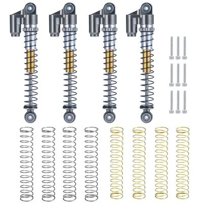 1/24th 48mm RC Car Shocks Aluminum Alloy Absorber Damper for All AXIAL SCX24 AXI90081 Deadbolt AXI00005 Gladiator AXI00006 Bronco, Grey