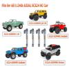 1/24th 48mm RC Car Shocks Aluminum Alloy Absorber Damper for All AXIAL SCX24 AXI90081 Deadbolt AXI00005 Gladiator AXI00006 Bronco, Grey view 4