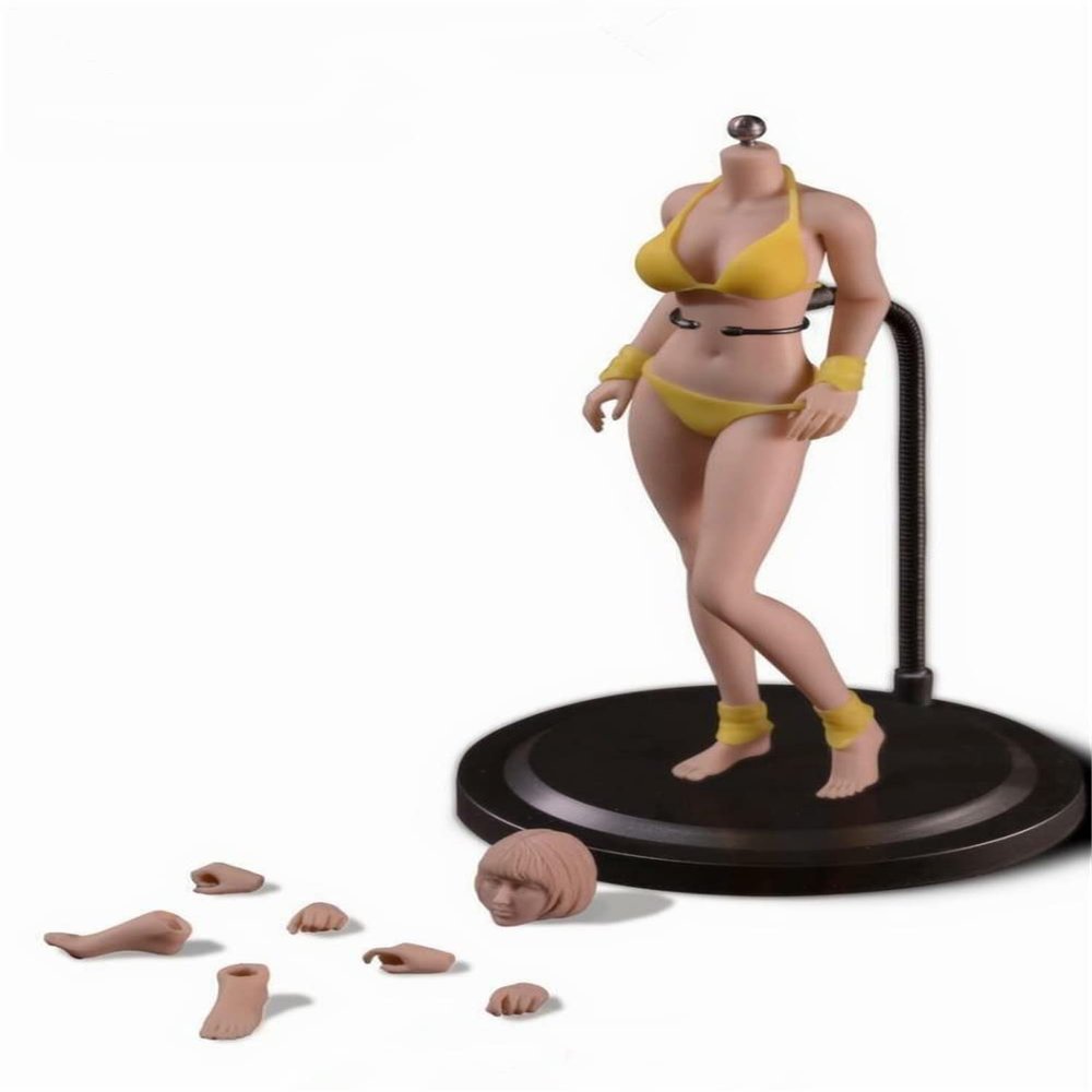1/12 Scale Female Action Figure, 6 inch Girl Super-Flexible Seamless Body Doll Collection (T03A Pale Skin)
