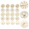 Toyvian 40 Piece Wooden Spinning Tops Fidget Crafts Party Favors for Kids 4-8 - Unfinished Wood DIY Gyroscope Bulk Kids Toys view 3