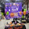 Avezano Halloween Boo 1st Birthday Backdrop for Boys Our Little Boo is Turning One Party Decorations Halloween Theme Boys Girls First Birthday Cake Table Decorstions Banner Supplies(7x5ft) view 2