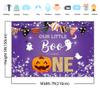 Avezano Halloween Boo 1st Birthday Backdrop for Boys Our Little Boo is Turning One Party Decorations Halloween Theme Boys Girls First Birthday Cake Table Decorstions Banner Supplies(7x5ft) view 3