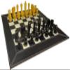 4 Queens - 4" King Modern Staunton Black Berliner Chess Men Set W/ 18 Faux Leather Board view 2