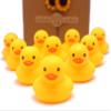 50-Pieces Float & Squeak Mini Duck Stress Relief Toys Stress Balls for Adult, Mini Round Eye Rubber Ducks Squeeze Fun for Birthday Party Office Christmas Stocking Stuffer Gift view 3