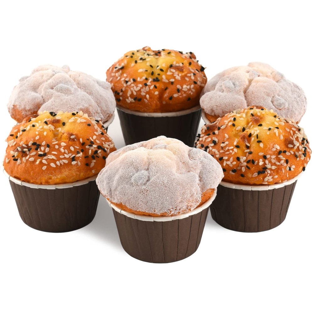 Hagao Fake Cupcake Simulation Sprinkle Artificial Food Cake Mixed Play Food Model Kitchen Decoration 6 pcs Set B