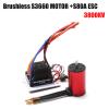 GoolRC 3660 3800KV Brushless Motor with 80A Brushless ESC Electric Speed Controller, Waterproof Motor ESC Combo Set Replacement for 1/8/ 1/10 Traxxas Tamiya WLtoys RC Car view 2