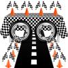 Remagr 24 Pcs Race Car Theme Birthday Party Supplies, 8 Pcs Traffic Cones, 12 Black and White Checkered Flags, 2 27.5" Inflatable Tire Tubes, Black Floor Runner, Checkered Tablecloth(Classic Style) view 1
