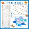 Tudomro Mermaid Fishing Net Decor 2 Pack Table Runner Wall 2 Pack Ocean Toy Gem Hanging Fishnet for Party Decor 38 x 67 Inch Beach Ocean Themed Netting Toys for Nautical Party Accessory(2 Set) view 2