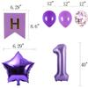 1th Birthday Party Decorations Kit Happy Birthday Banner with Number 1 Birthday Balloons for Birthday Party Supplies 1th Purple Birthday Party Pack Party Favors view 3