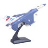 Ailejia Diecast F 16 Fighting Falcon Airplane Model Aircraft Army Air Force Toys Military Plane Pull Back with Lights and Sounds Fighter Jet Party Supplies (F 16 Blue) view 1
