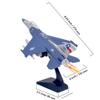 Ailejia Diecast F 16 Fighting Falcon Airplane Model Aircraft Army Air Force Toys Military Plane Pull Back with Lights and Sounds Fighter Jet Party Supplies (F 16 Blue) view 3
