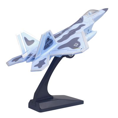 Ailejia Diecast F 22 Fighting Falcon Airplane Model Aircraft Army Air Force Toys Military Plane Pull Back with Lights and Sounds (F 22 Blue)
