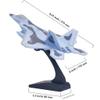 Ailejia Diecast F 22 Fighting Falcon Airplane Model Aircraft Army Air Force Toys Military Plane Pull Back with Lights and Sounds (F 22 Blue) view 3