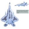 Ailejia Diecast F 22 Fighting Falcon Airplane Model Aircraft Army Air Force Toys Military Plane Pull Back with Lights and Sounds (F 22 Blue) view 4