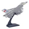 Ailejia Diecast F 16 Fighting Falcon Airplane Model Aircraft Army Air Force Toys Military Plane Pull Back with Lights and Sounds (F 16 Grey) view 1