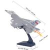 Ailejia Diecast F 16 Fighting Falcon Airplane Model Aircraft Army Air Force Toys Military Plane Pull Back with Lights and Sounds (F 16 Grey) view 3