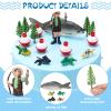 16 Pcs Gone Fishing Cake Decoration Gone Fishing Cake Topper Birthday Party Supplies for Man Kids Boy Girls Fisherman Themed Party Decor, Mixed Styles view 3