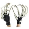Magoog Halloween Articulated Fingers with Gloves, Articulated Finger Extensions, Scary Skeleton Bone Claw Hand, 3D Printed Novelty Props for Cosplay, Fits Most Fingers Sizes, White view 1